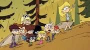 v.li.: Luna, Luan, Lily, Leni, Lynn, Lisa, Lucy, Lola, Lincoln, Lana, Lori