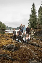 The Brown family on Coon Island off the coast of Alaska. Parents Billy and Ami with there children Matt, Jahua, Soloman, Gabe, Noah, Snowbird and Raindrop.