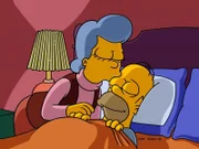 Mona Simpson (l.); Homer Simpson (r.)