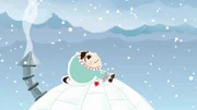 Manchmal legt sich Inui einfach auf das Dach ihres Iglus und lässt die vielen weichen Schneeflocken auf sich herunterrieseln.