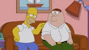 Treffen durch Zufall aufeinander. Doch werden sich Homer (l.) und Peter (r.) gut verstehen?