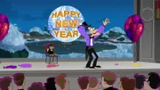 Die Neujahrsweltraumkugel: Phineas und Ferb wollen das Neue Jahr mit einer Sensation beginnen. Die zwei arbeiten an einer riesigen Kugel, die zu Silvester aus dem All auf die Erde hinabsteigen soll. Unterdessen besucht Candace ihre erste Erwachsenenparty. Aber auch dort kann sie dem Drang nicht widerstehen, die neueste Idee ihrer Brüder zu ruinieren.