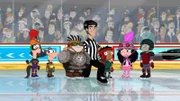 "Disneys Phineas und Ferb", "Eishockeyfieber / Die Neujahrsweltraumkugel." Eishockeyfieber:Phineas und Ferb kreieren 'Hockey Z-9' - ein Spiel, dass das klassische Eishockey weiterentwickelt. Um ihre Erfindung bekannt zu machen, führen sie sie während der Halbzeitpause eines örtlichen Hockeyspiels vor. Derweil versucht Candace Jeremy weiszumachen, dass sie sich im  Eishockey bestens auskennt.