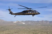 Nogales, Arizona, USA: Air & Marine blackhawk heliocopter. Immigrants trying the cross the border can be spotted from the air. When they are in danger of getting lost and dying of dehydration, Customs and border protection agents must find and save them.