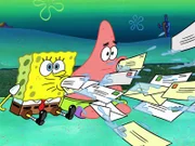 L-R: SpongeBob, Patrick