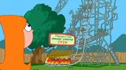 "Disneys Phineas und Ferb", "Die Achterbahn / Geburtstags(alp)träume." Während ihre Mutter Lindana einkaufen geht, verwirklichen Phineas und Ferb wieder einen ihrer fantastischen Pläne: Sie wollen die coolste Achterbahn der Welt bauen. Schwester Candace traut ihren Augen nicht. Mit allen Mitteln will sie ihre Brüder bei ihrer Mutter verpetzen.