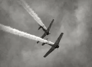 Kampfflugzeuge aus der Zeit des Zweiten Weltkriegs in der Schlacht