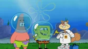 L-R: Patrick, SpongeBob, Sandy