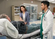 Julian Booth (Jenna Dewan, Mitte l.); Dr. Devon Pravesh (Manish Dayal, r.)