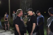 The Reaper and Doc having a disagreement on race night.