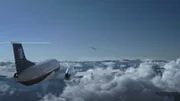 REENACTMENT - After LAX controllers lose contact with Alaska Airlines Flight 261, they look for assistance from other pilots who confirm the aircraft's rapid descent in nosedive position.   (Cineflix 2021)