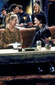 Phoebe (Lisa Kudrow, li.) und Monica (Courteney Cox, re.) kaufen sich einen Van für ihr Catering-Unternehmen. Doch als sich für Monica auf einmal eine Karriere-Möglichkeit als Restaurant-Testerin ergibt, muss sie sich zwischen den beiden Jobs entscheiden ...