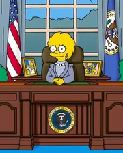 In einer Zukunftsvision wird Lisa Präsidentin der USA.
