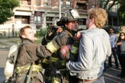 CHICAGO FIRE -- "Defcon 1" Episode 203 -- Pictured: (l-r) Jesse Spencer as Matthew Casey, Eamonn Walker as Battalion Chief Wallace Boden, Taylor Kinney as Kelly Severide -- (Photo by: Elizabeth Morris/NBC)