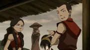 L-R: Katara, Toph, Sokka