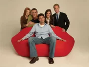 L-R: Lily (Alyson Hannigan), Marshall (Jason Segel), Ted (Josh Radnor), Robin (Cobie Smulders), Barney (Neil Patrick Harris)