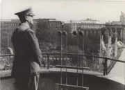 1938-Hitler auf dem Balkon des Wiener Rathauses.