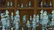 Der Professor hat eine Duplikationsmaschine entwickelt und bald erkennt Bender, dass er sich selbst reproduzieren kann ...