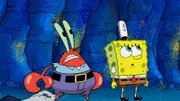 L-R: Mr. Krabs, SpongeBob