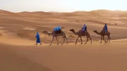 Bis heute ziehen Beduinen als Nomaden durch die Sahara, wobei Dromedare ihre unentbehrlichen Begleiter sind.