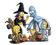 "TREEHOUSE OF HORROR XXII" - Gruselige Geschichten mit Lisa (l.), Marge (2.v.l.), Maggie (M.), Homer (2.v.r.) und Bart (r.) Simpson ...