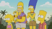 (v.l.n.r.) Lisa; Maggie; Homer; Marge; Bart