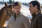 Ty und Scott denken, dass das Pferd Charger eine große Zukunft vor sich hat (v.li.: Graham Wardle, Nathaniel Arcand).