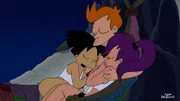 Amy (l.), Fry und Leela (r.) sind auf einem Planeten abgestürzt, auf dem es nur Mineralien gibt ...