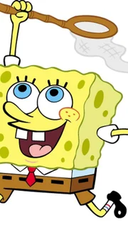 SpongeBob bei seiner Lieblingbeschäftigungen: Quallen fangen.