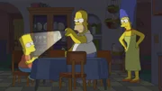 (v.l.n.r.) Bart; Homer; Marge