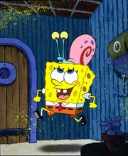 SpongeBob und seine Hausschnecke Gary.