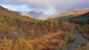 Der Herbst färbt die typischen Eichenwälder an der Westküste Schottlands.