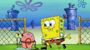 L-R: Gary, SpongeBob