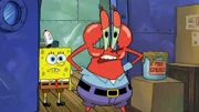 L-R: SpongeBob SquarePants, Mr. Krabs