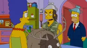 Zu Besuch bei Homer (r.) und Marge (l.): Rockmusiker Ted Nugent (M.) ...