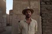 Archeaologist Benjamin Duran working at Karnak Temple.