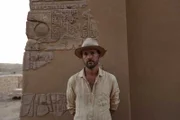 Archaeologist Benjamin Duran working at Karnak Temple.