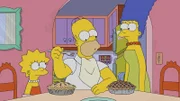(v.l.n.r.) Lisa; Homer; Marge
