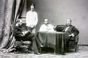 L-R: Erzherzog Karl Ludwig, Erzherzog Ludwig Viktor, Kaiser Franz Joseph I., Erzherzog Maximilian.