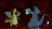 Es kommt, wie es kommen musste: Fry (l.) und Mom (r.) bekämpfen sich, während die Crew um Bender am Schloss gegen die Monster kämpft ...