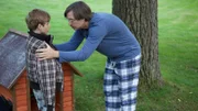 Michael Carr (Robert Foust) gets his son out of dog house