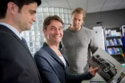 Was Männerherzen höher schlagen lässt: (v.l.n.r.) Andreas (Maximilian Grill), Meisner (Robert Lohr) und Mick (Henning Baum)