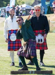 Von links: Fred, Gino und Gordon bei den Ceres Highland Games.