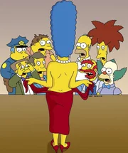 Als Marge aus der Narkose erwacht, bemerkt sie, dass der Arzt statt Fettabsaugung vorzunehmen,  ihr versehentlich Brustimplantate eingesetzt hat. Von nun an genießt Marge (M.) alle Aufmerksamkeiten und startet zu einer Karriere als Model ...