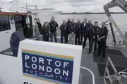 Port of London hydrographic team(National Geographic/Vaughan Matthews)