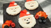 Baker Austin Scoles' Classy Santa themed Lemon Rosemary Pate Sable with Fondant and Mascarpone Lemon Buttercream, as seen on Christmas Cookie Challenge, Season 1.