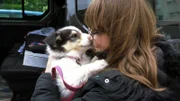 Endlich kann Selina (15) ihren kleinen Hund in die Arme schließen