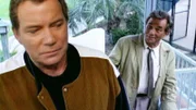 Fielding Chase (William Shatner, l.) ist in einen verzwickten Mordfall verstrickt. Lieutenant Columbo (Peter Falk) merkt bald, dass der geschickte Medienfachmann versucht, ihn auf eine falsche Spur zu bringen.