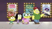L-R: Cricket Green (voiced by Chris Houghton), Tilly Green (voiced by Marieve Herington), Gramma Alice Green (voiced by Artemis Pebdani), Bill Green (voiced by Bob Joles)