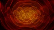 Dieses Bild der NASA zeigt eine Simulation von Gravitationswellen, entstanden durch die Kollision zweier Schwarzer Löcher.